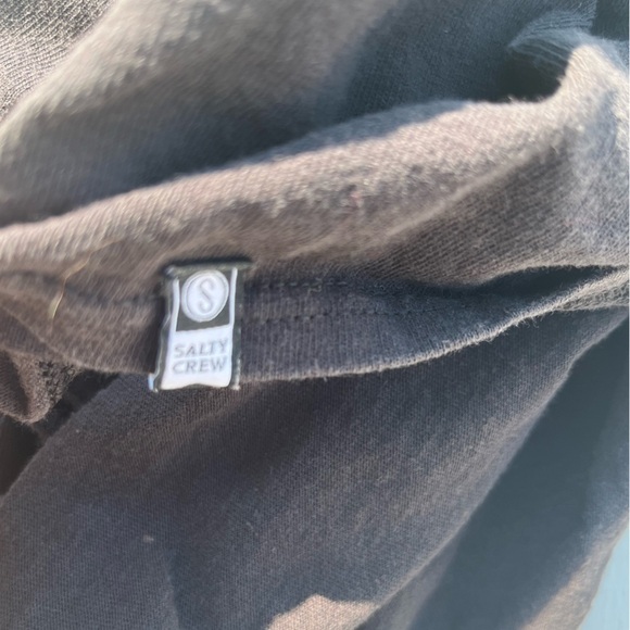 Women’s Salty Crew Tank Top Black Refuge Logo L Fishing Ocean Decks Adventure - Picture 7 of 13